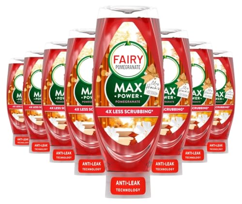 Fairy Max Power Washing Up Liquid Pomegranate- 8 x 640 ml Mrs Hinch's COSY SEASON POMEGRANATE - Full Box