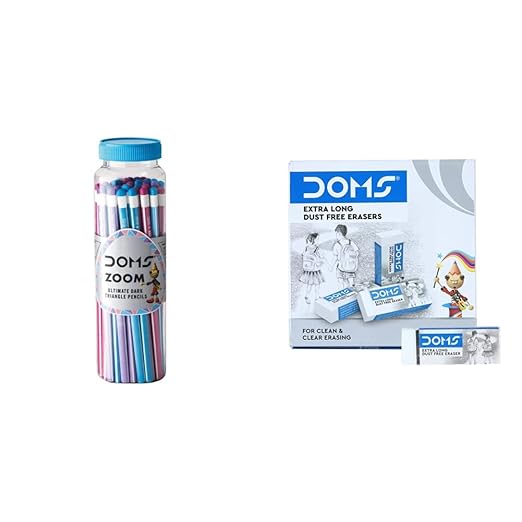 Doms Zoom Ultimate Dark Triangle Pencil & Doms NonToxic Dust Free