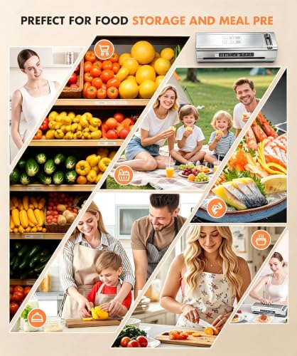 Food Vacuum Sealer Machine with Storage & Built-in Cutter