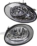 Garage-Pro Headlights Assembly Pair for Ford Taurus 1996-1998 Halogen With Bulbs Up To June 10 1998 Replaces # F6DZ13008B, F6DZ13008A