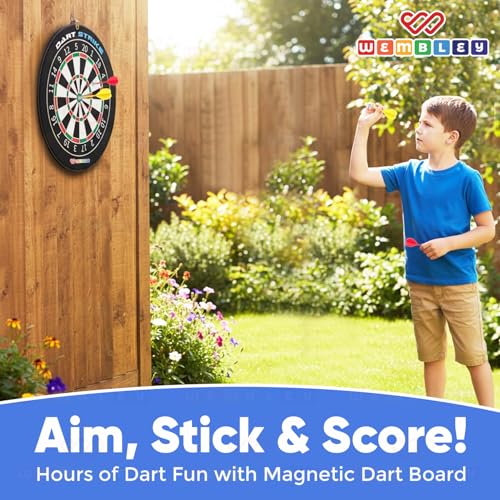 Image of Wembley Magnetic Dart Board Game for Kids | Indoor & Outdoor Safe Dart Game with Strong Magnetic Darts | Toys for 4+ Year Boys & Girls | Birthday Gift Toy for Kids