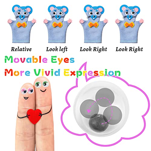 Hoiny Selbstklebend Wackelaugen 700 Stück, 4mm-12mm Wiggle Googly Augen Kunststoff Puppe Augen, Kulleraugen Selbstklebend für DIY Scrapbooking Handwerk (Weiße/Farbe)