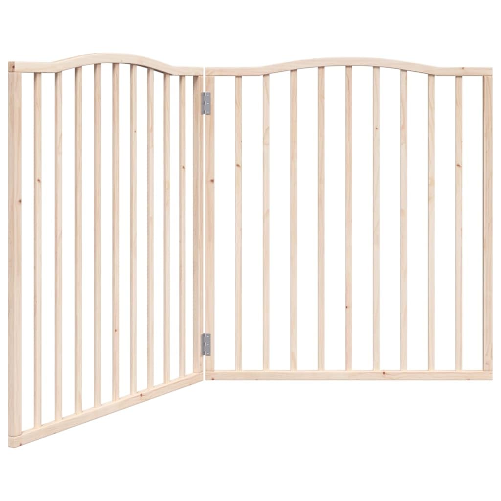 Barrera plegable de madera de álamo para perros, 2 piezas, 160 cm, puerta independiente para perros para salón, escaleras, 80 x 90 cm por panel, distancia entre rejillas, 6 cm