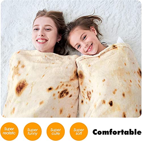 CASOFU-Burritos-Tortilla-Throw-Blanket-Double-Sided-Giant-Flour-Blanket-Novelty-Tortilla-Throw-Blanket-for-Your-Family-285-GSM-Soft-and-Comfortable-Flannel-Taco-BlanketBeige-71-inches