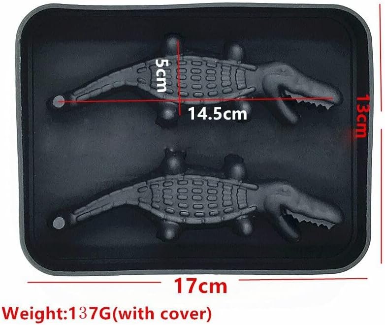 Miniatura 2 de Molde de hielo de silicona de cocodrilo 3D con tapa bandeja de hielo para bebidas, caja de hielo, personalidad creativa, barra de hielo para el