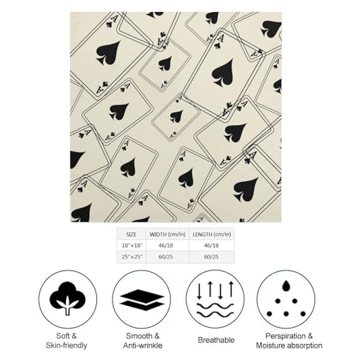 Poker Playing Card Bandana Kerchief for Women Colorful Square Scarf Lightweight Handbags Purse Scarves2