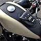 OUKENS Motorrad Tankdeckeltasche, Gas Tank Abdeckung Tasche, Motorrad PU Leder Kraftstofftank Abdeckung Panel Pad Lätzchen Tasche fit für XL 883 1200 (Schwarz)