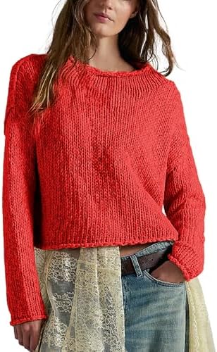 Songling Womens Sweater Oversized Roll Neck Cotton Long Sleeve Ca...