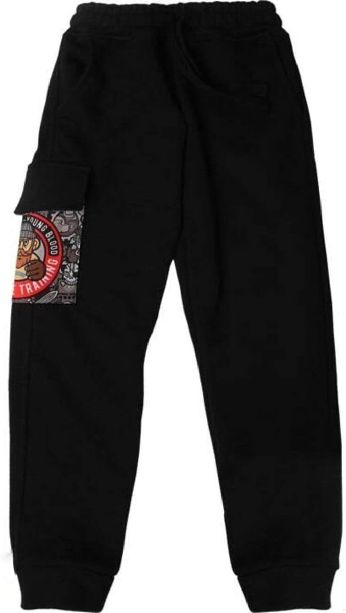 Hardcore Training Doodles Black Cotton Pants Unisex Trousers Running Fitness Sport Workout Active Wear