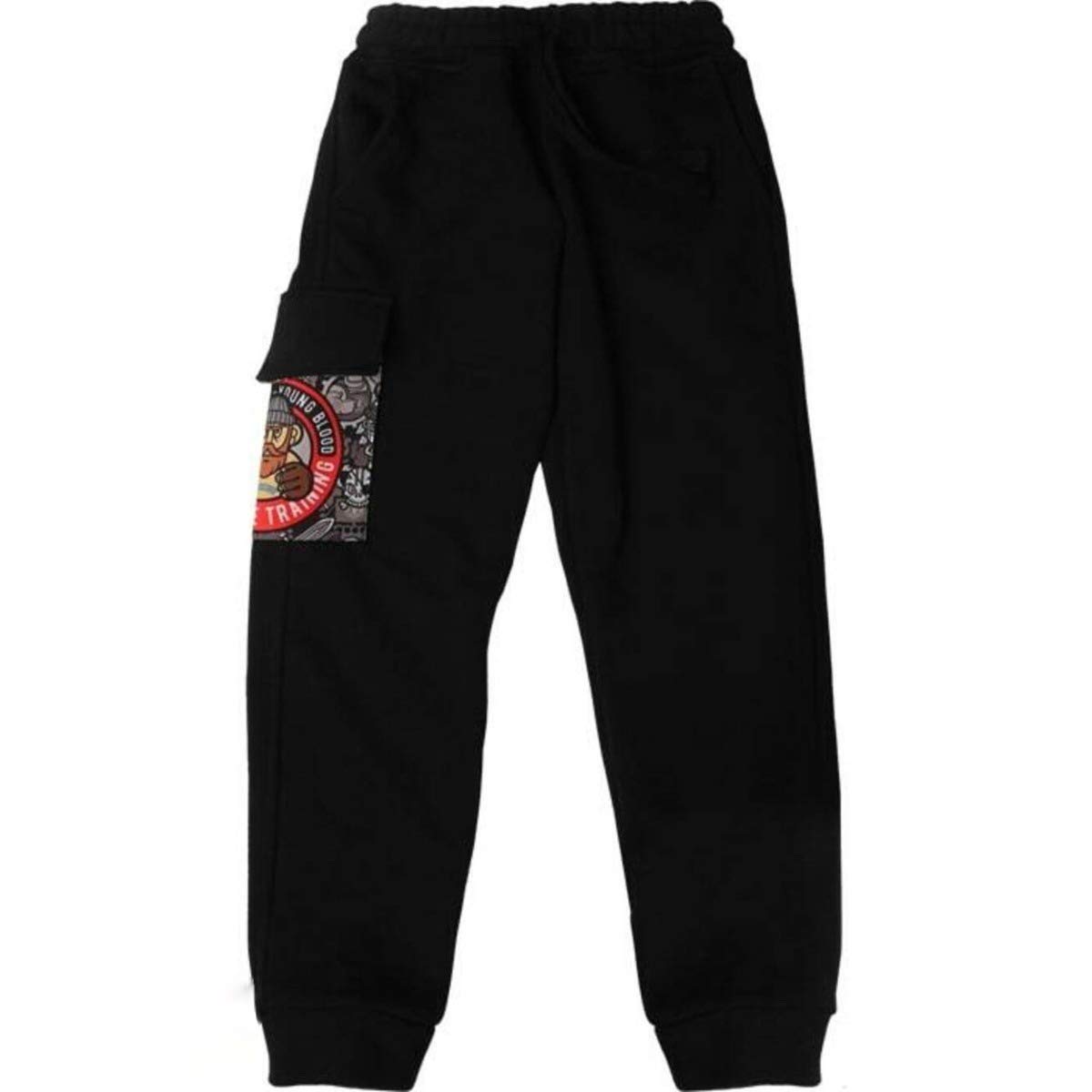 Jogger kids de deporte Hardcore Training Doodles pantalón de algodón con bolsillos 4