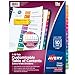 Avery 10-Tab Extra-Wide 3 Ring Binder Dividers, Customizable Table of Contents, Multicolor Tabs, 1 Set (11165)