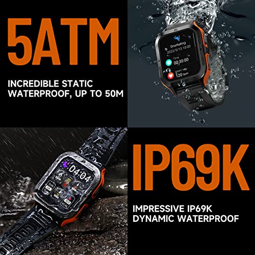 Zukyfit Smart Watch For Men,70 Sports Modes Rugged Military Smartwatch For Android Iphone(Call Receive/Dial),60+ Days Battery Life,50M Waterproof Fitness Tracker With Smart Sleep Tracking Heart Rate #TOP3