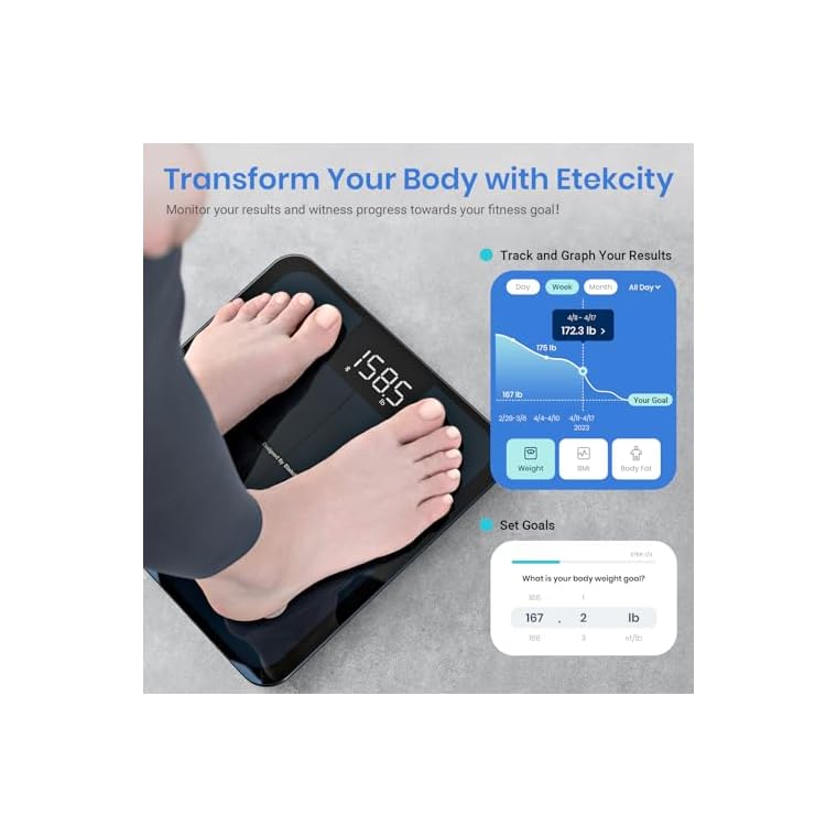 Etekcity Smart Scale for Body Weight FSA HSA Store Eligible, Bathroom Digital Weighing Scale with BMI, Body Fat, Muscle Mass, Accurate Bluetooth Home User Health Equipment Sync Apps - Image 5