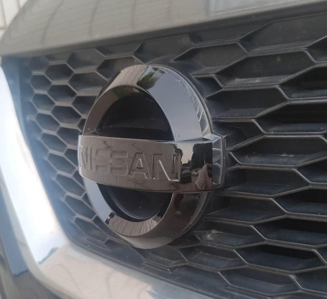 DEMILLO Car Front Grille Emblem Compatible with Ni ssan 2013-2018 Altima Murano Rogue Auto ABS Grill Badge Sticker (OEM 62890 1JA0A)(Black)
