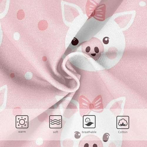 Wusikd Pig Faces Girls' Underwear Cotton Pink Girls Briefs Soft Toddler Underwear 2T3
