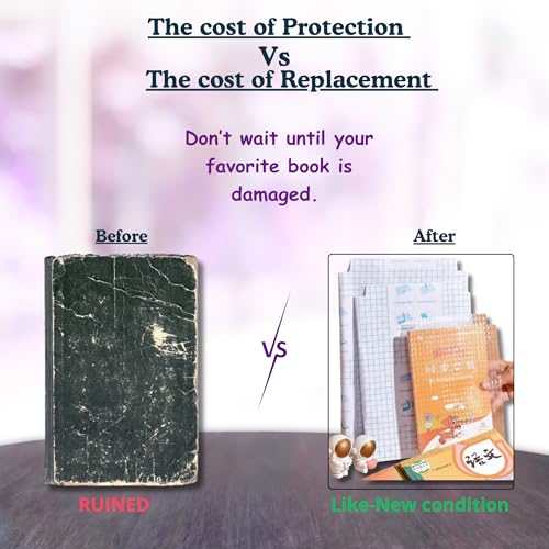 Image of (20) Transparent Protective Book Covers, Waterproof Self-Adhesive Book Cover for Office School Textbook Protective Case Lamination for Books, Clear Book Cover Set with Name Labels, A4 /16K /22K Sizes,