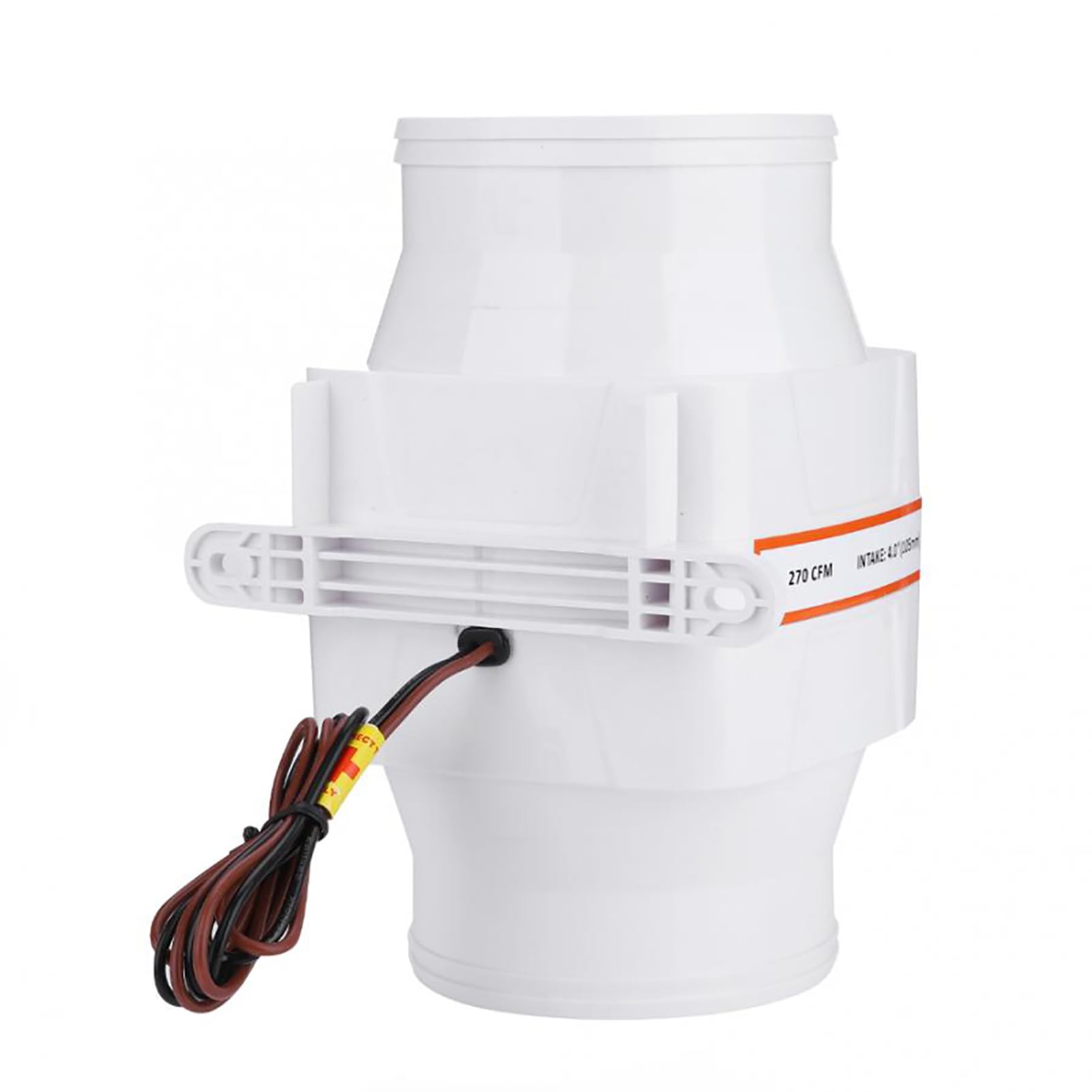 Soplador de aire de 4 pulgadas de aire de 4 pulgadas, ventilador de conducto de aire de aire ABS, consumo de baja potencia, consumo de baja potencia, diseño de caparazón d