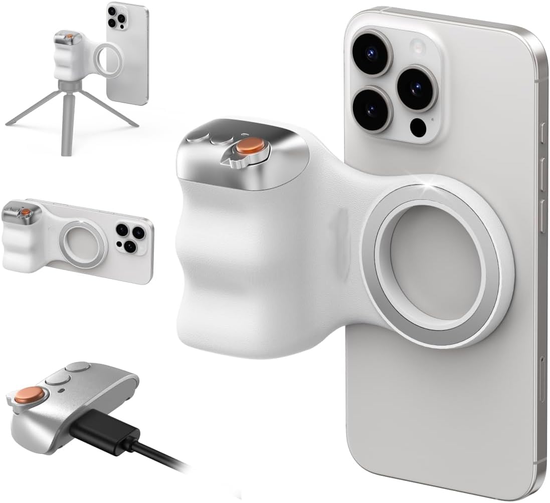 WISTAR Fun Shot Magnetic Phone Camera DSLR Style Shutter Grip for iPhone & Android with Anti-Drop Detachable Wireless Shutter Button - 1/4" Screw - Comfort Ergonomic Camera Grip Handle Holder-image-47