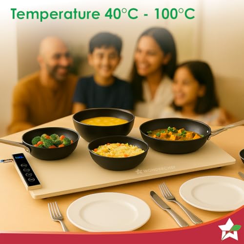 Image of Wonderchef WonderMat Food Warming Mat, Food-Grade Silicone, for Warming Cast-iron /Stainless-steel /Ceramic /Glass /Enamelware, Warms Soup Bowls, Lunch Boxes, Baby Food, Beverages, Rollable, 2-Yr Warranty