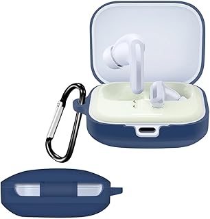 Mavro Case Compatible with Redmi Buds 5 (Navy Blue) - Headphone Case - Protects 360 Degrees - Fashionable & Durable - Anti-Lost Hook - Charges Without Removal