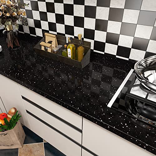 Papier peint marbre adhésif et imperméable FunStick Galaxy Granite 40x609 cm