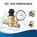RVGUARD RV Water Pressure Regulator Valve With An Adjustable Knob, Tool-Free, CSA Approved, Lead-Free Brass Water Pressure Reducer with Gauge and Inlet Screen Filter for RV Camper Travel Trailer