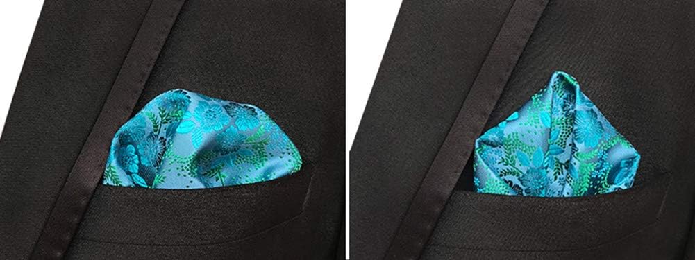 Mens Cravat Tie Set Luxury Floral Pattern Wedding Necktie with Pocket Square Set - Image 7