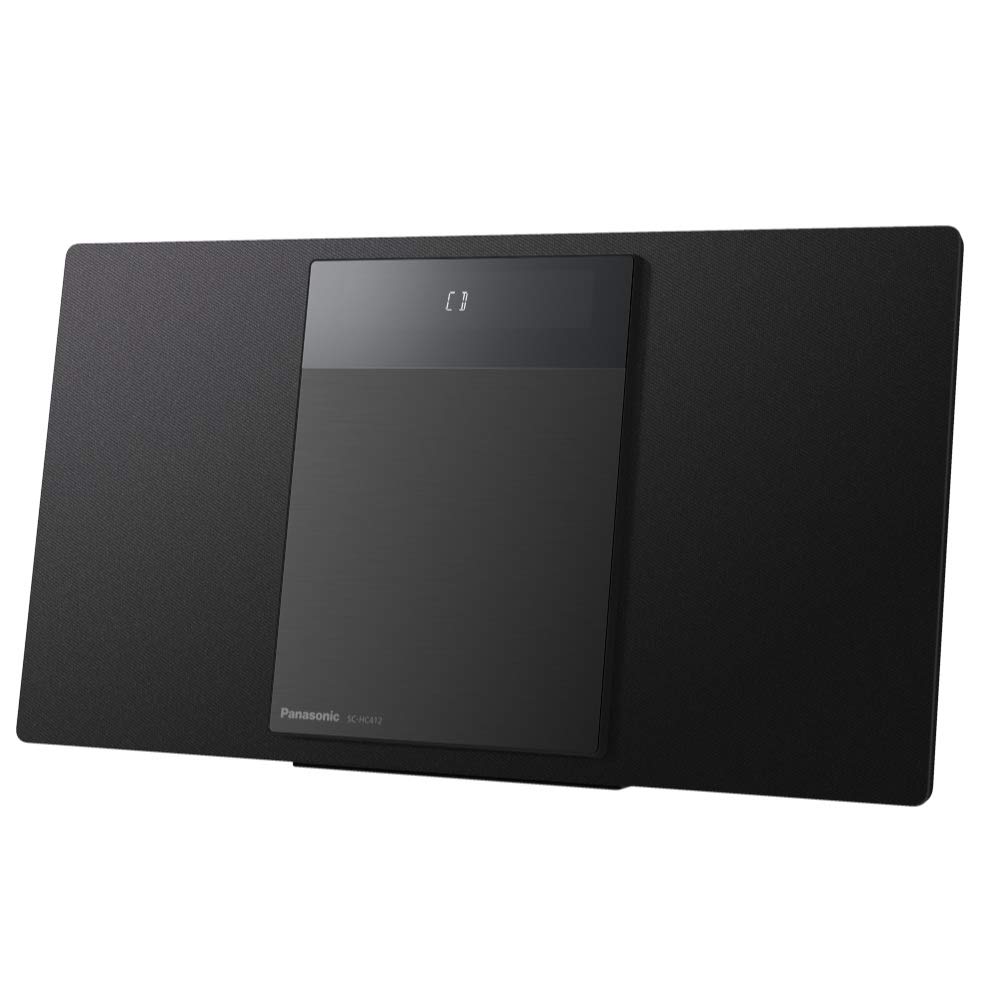 Panasonic SC-HC412 kompaktowa mikrowieża Hi-Fi z Space Tune (CD, Bluetooth, FM, DAB+, AUX, USB, AUX-IN Auto Play, pełnozakresowe głośniki 8cm), czarna