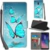 Handyh lle f r Samsung Galaxy A6 2018 Leder Wallet Tasche T rkis Premium Klappbar Ledertasche mit Magnetverschluss Kartenf chern & Standfunktion robuste Schutzh lle f r Samsung A6 2018