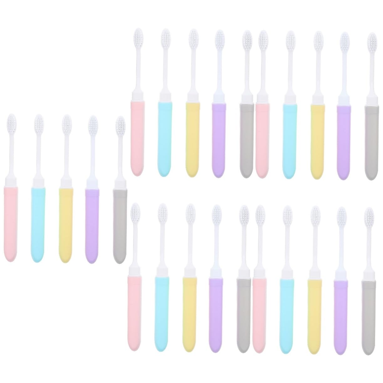 FOMIYES 25 Pz spazzolino da viaggio kit per l'igiene orale spazzolini da denti per adulti spazzolino portatile pulisci denti spazzolino decorativo spazzolini da viaggio pp
