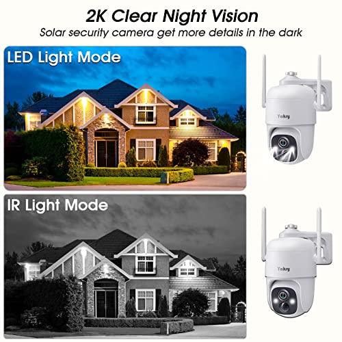 Yakry Security Cameras Wireless Outdoor Wifi 5W Solar Battery Powered 2K 3Mp Solar Security Camera With 365 Days Continuous Power Supply C3 #TOP7