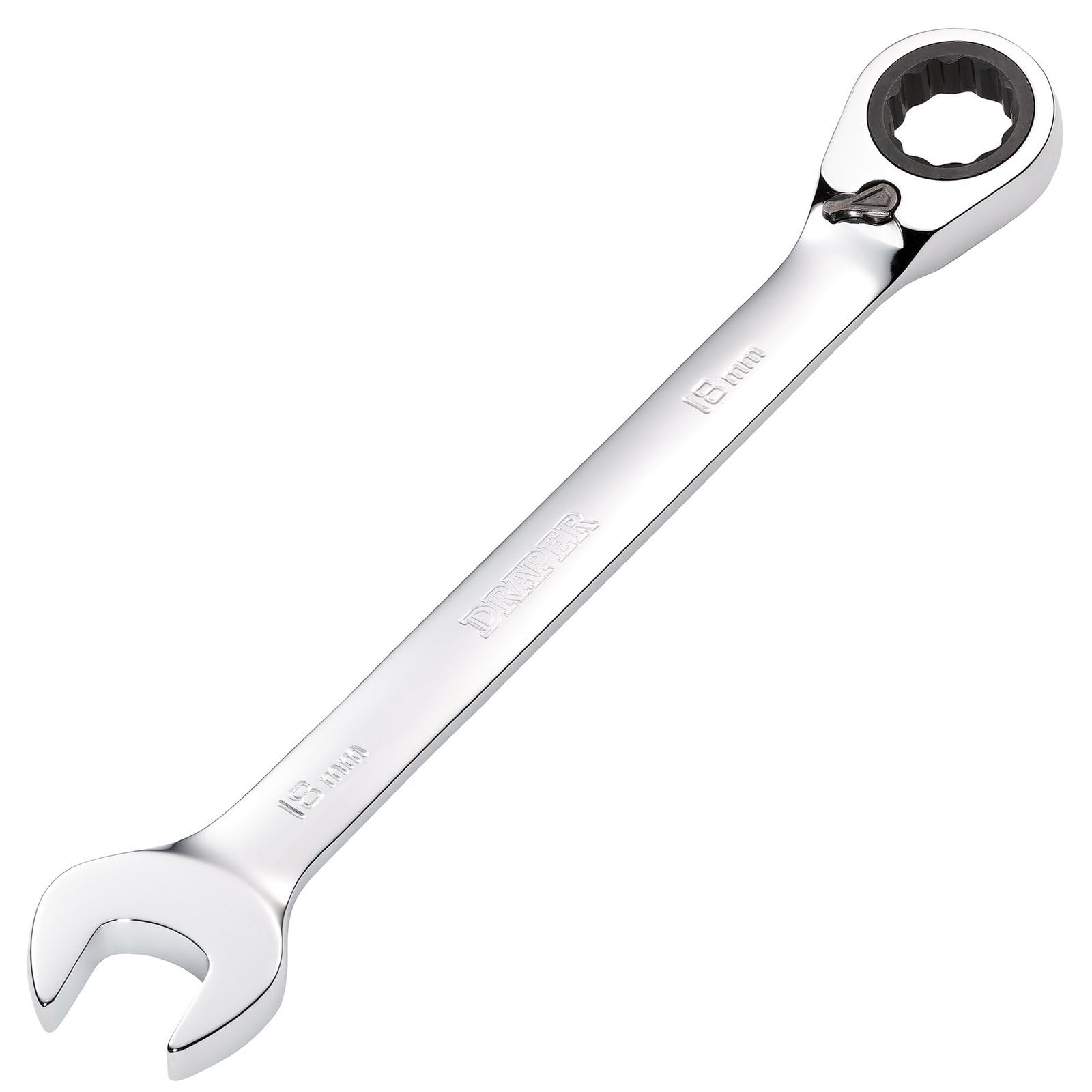 Draper 18mm Draper Hi-Torq Metric Reversible Ratcheting Combination Spanner 52006 from B&Q