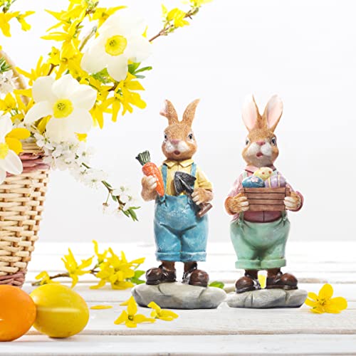 Aivanart Easter Decorations For The Home, Bunny Figurines Gifts For Kids Spring Decor Rabbit Eggs Statue Garden Yard Fairy Ornaments For Table Accessories #TOP5