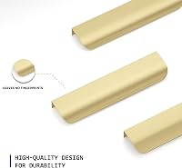 LONTAN 10 db Rejtett Alumínium Fogantyú 128 mm Arany - Konyhabútor, Fiók, Szekrény 4