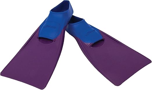 FINIS Long Floating Swim Fins - Training Fins for All Ages - Improves Kick Technique & Body Position - Blue/Purple - 4XS