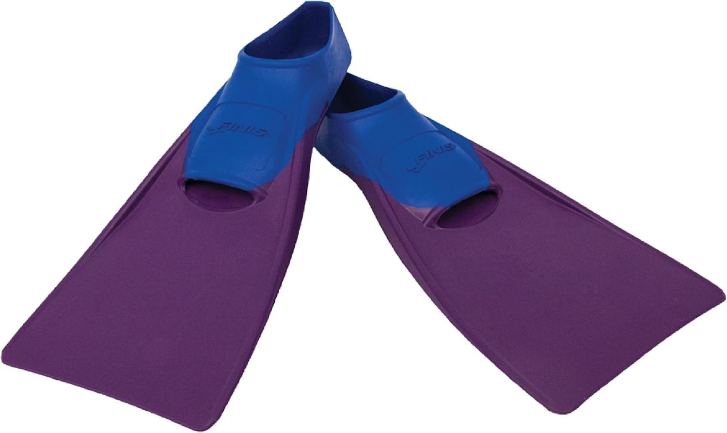 FINIS Long Floating Swim Fins - Training Fins for All Ages - Improves Kick Technique & Body Position - Blue/Purple - 4XS
