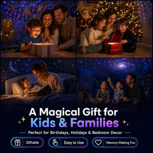 KYLECAIT Galaxy Projector Night Light, 2-in-1 Star Projector with 13 Films - image 8