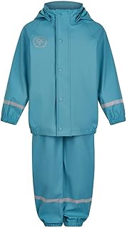 Color Kids Unisex Children's Rain Set Solid PU Rain Jacket