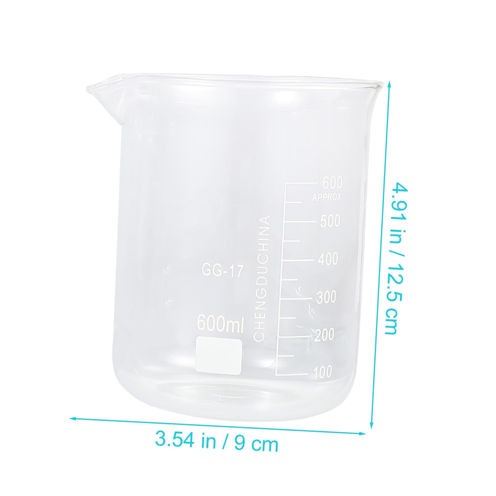 5pièces Bécher Borosilicate Transparent Graduées Pour Précises Et Expériences Scientifiques