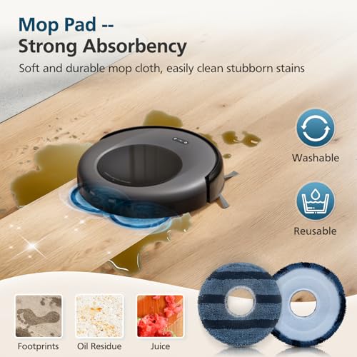 Image of 𝗢𝗺𝗻𝗶 𝗖𝟮𝟬 Accessory Kit for eufy Omni C20 Robot Vacuum, 𝟭𝟵 𝗣𝗔𝗖𝗞 Replacement Parts Include: 1* Main Rolling Brush, 4* Washable Filter, 6* Side Brush, 4* Dust Bag, 4* Mop Pad