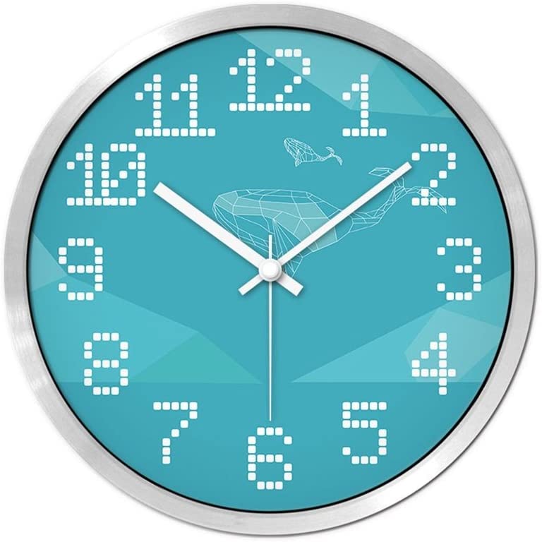 Horloge Murale Poisson Bleu Verre 30CM : Lisible et Décorative