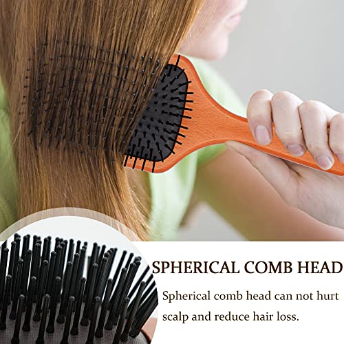 Foto von Qiareoiu Haarbürste, Haarbürste holz, Haarbürste Ohne Ziepen, Kopfhaut Massagebürste Eduzieren Frizz Antistatic, Entwirrbürste Geeignet Für Locken & Lange Haare Von alle Arten