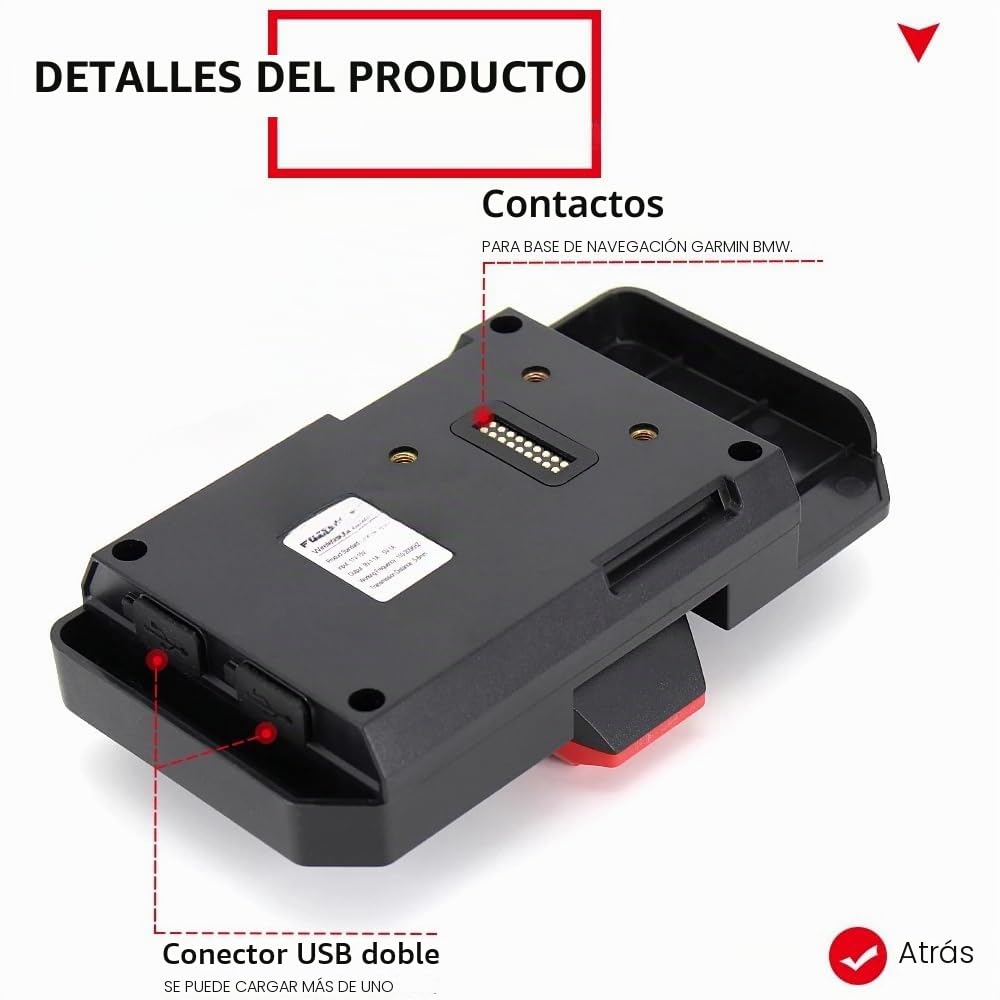 Soporte de navegación Carga inalámbrica para teléfono móvil GPS Moto para BMW R1300GS R1200GS ADV R1250GS CRF1000L S1000XR F900R F900XR F850GS F800GS F750GSF700GS Motorcycle
