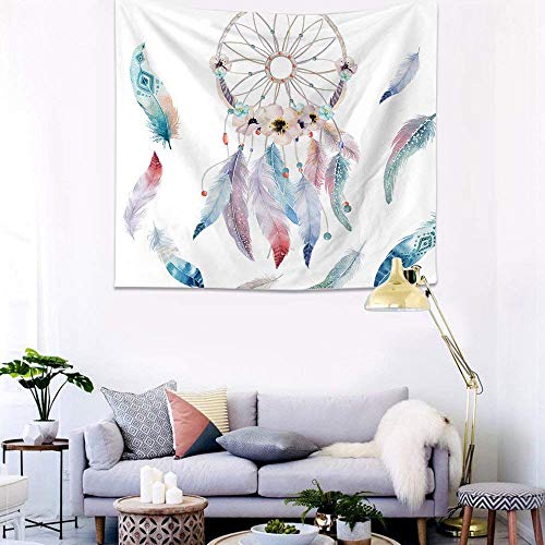 X-morrey Colorful Dream Catcher Tapestry Indian Wall Hanging,Holiday decoration Watercolor Printed Bedroom Living Room Dorm Bohemian Wall art Tapestry Beach towel 59x78.7 (Dream Catcher01)