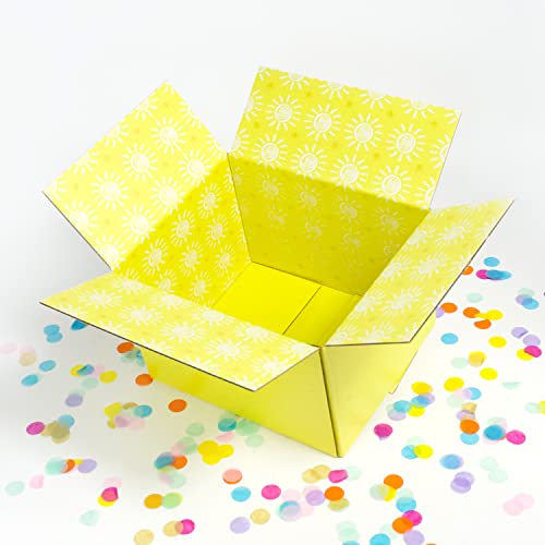 Image of Great Papers! GiftIn Corrugated Shipping Box, Sunshine Design, Care Package, for Gifts, Small Business, Weddings, and Classroom, 2 Pack (2022025)