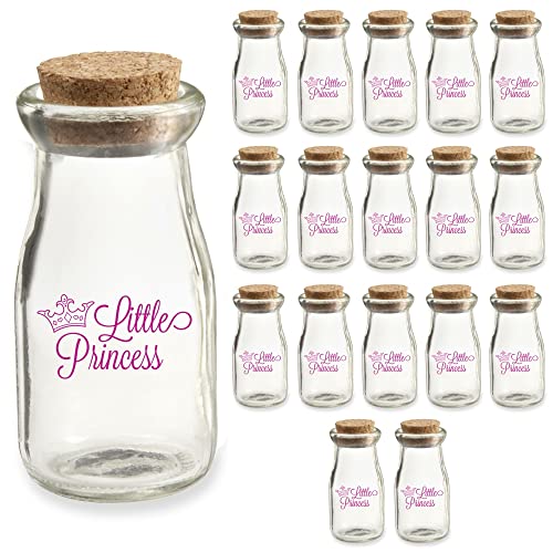 Kate Aspen "Little Princess Vintage Milk Shaped Corked Glass, Baby Shower/Birthday Party Favor Decorative Bottles, 18 Count (27196NA-LP) - Image 4