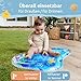 Mallie® Wassermatte Baby 66x50 CM [100% BPA & Schadstoff-Frei] ab 3, 6 und 9 Monate im Ozean Blau Design I Baby Spielzeug, Spielzeug Ab 6 Monate als Wassermatte Baby und Baby Spielzeug 6 Monate