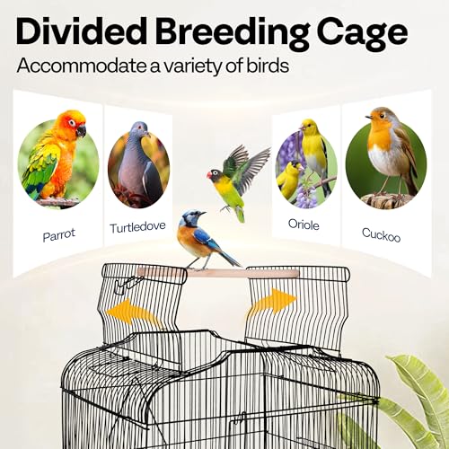 image for VIVOHOME 64 Inch Bird Cage with Play Top and Rolling Stand for Parrots