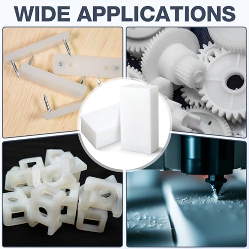Image of Colingmill 6 Pcs Hdpe Plastic Block 2 inch x 3 inch x 6 inch, Polyethylene Solid Plastic Block for Machining, Home Floor Improvement, Prototyping, DIY Projects, Engineering(White)