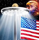 Deneve Deluxe Solar Powered Flagpole Lamp – Dusk...